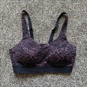 Lululemon Bra in Black with Rose Pattern